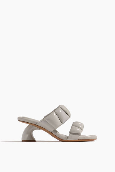 Dries Van Noten Strappy Heels Puffy Patent Leather Heel in Off White Dries Van Noten Puffy Patent Leather Heel in Off White