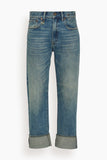 R13 Jeans Boyfriend Jean in Aspen Selvedge Blue