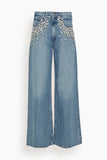 Rag And Bone Jeans Featherweight Sofie High Rise Full Length Wide Leg Jean in Malijewel