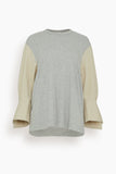 Dries Van Noten Tops Heris Short Sleeve Shirt in Grey Melange Dries Van Noten Heris Short Sleeve Shirt in Grey Melange