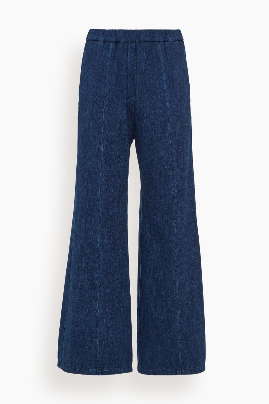 Forte Forte Pants Calvary Cotton Denim Palazzo Pants in Indaco