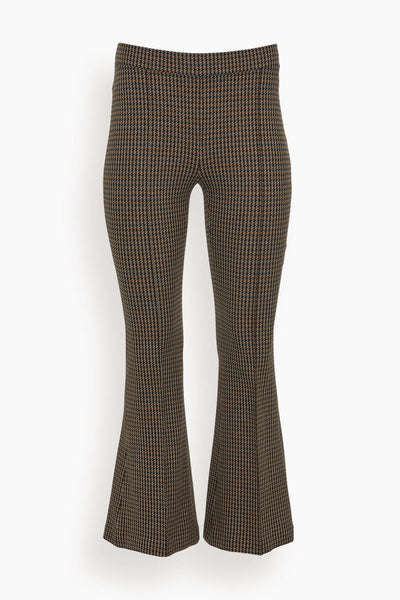 Rosetta Getty Pants Pull On Houndstooth Cropped Flare Pant in Multi