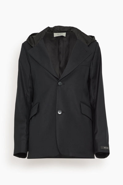 Hooded Blazer in Deep Black