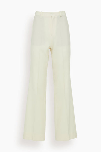 Credo Wool Straight Trousers in Cream