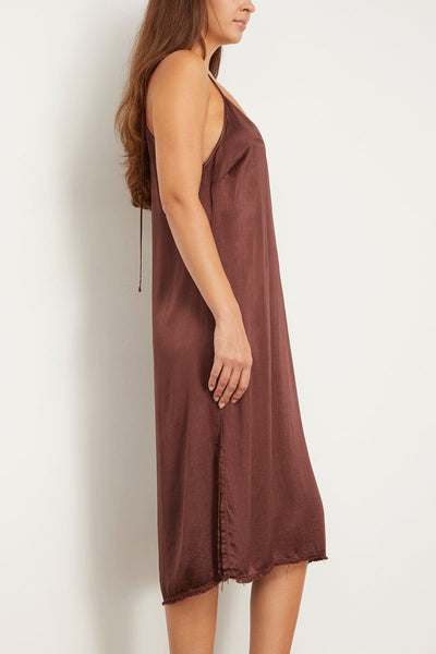 Raquel Allegra Slip Dresses Eve Slip Dress in Chocolate Raquel Allegra Eve Slip Dress in Chocolate