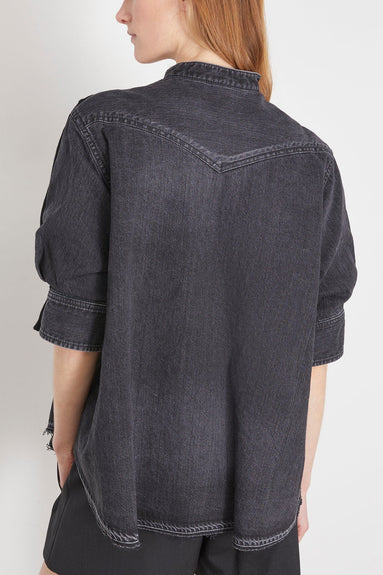 Sacai Tops Denim x Knit Pullover in Black Sacai Denim x Knit Pullover in Black