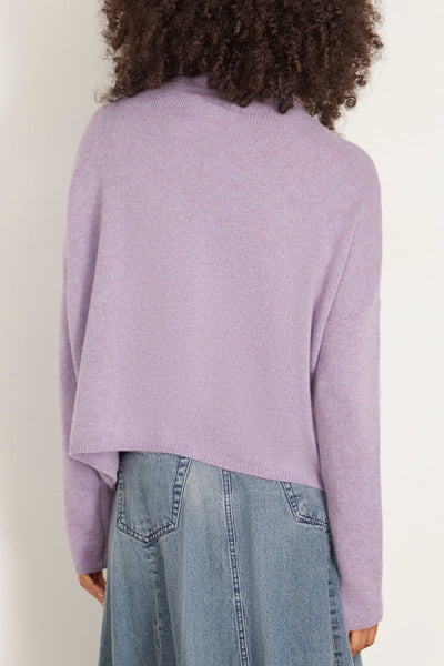 Lisa Yang Sweaters Sandy Sweater in Iris Melange Lisa Yang Sandy Sweater in Iris Melange