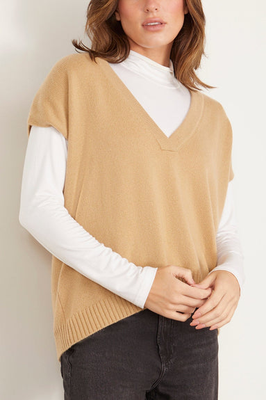 Lisa Yang Tops Linn Vest in Latte Lisa Yang Linn Vest in Latte