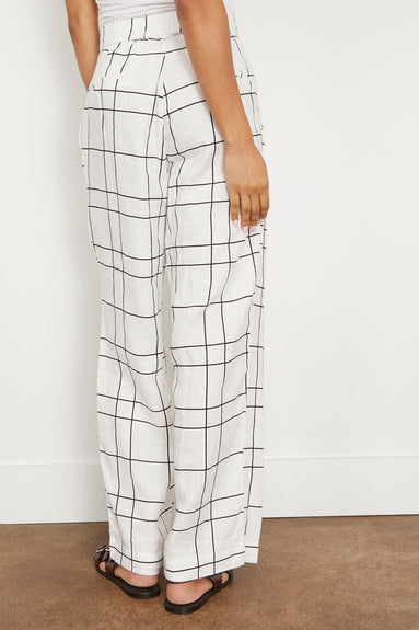 Faithfull The Brand Pants Duomo Pant in Letizia Check White Faithfull the Brand Duomo Pant in Letizia Check White