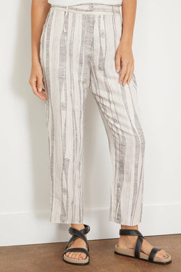 Raquel Allegra Pants Narobi Pant in Dirty White Black Print Raquel Allegra Narobi Pant in Dirty White Black Print