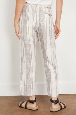 Raquel Allegra Pants Narobi Pant in Dirty White Black Print Raquel Allegra Narobi Pant in Dirty White Black Print