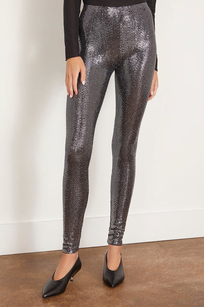 Isabel Marant Pants Joshua Skinny Leg Pants in Black/Silver Isabel Marant Joshua Skinny Leg Pants in Black/Silver