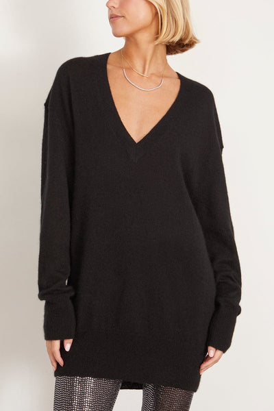 Isabel Marant Sweaters Larana Oversized V-Neck Sweater in Black Isabel Marant Larana Oversized V-Neck Sweater in Black