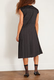 Cotton Poplin x Cotton Jersey Dress in Black