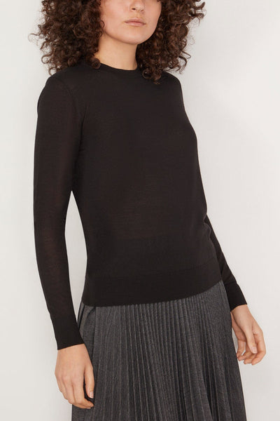 Toteme Sweaters Fine Crew-Neck Knit in Black Toteme Fine Crew-Neck Knit in Black