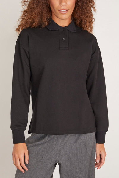 Proenza Schouler Tops Brooks Polo in Black Proenza Schouler Brooks Polo in Black