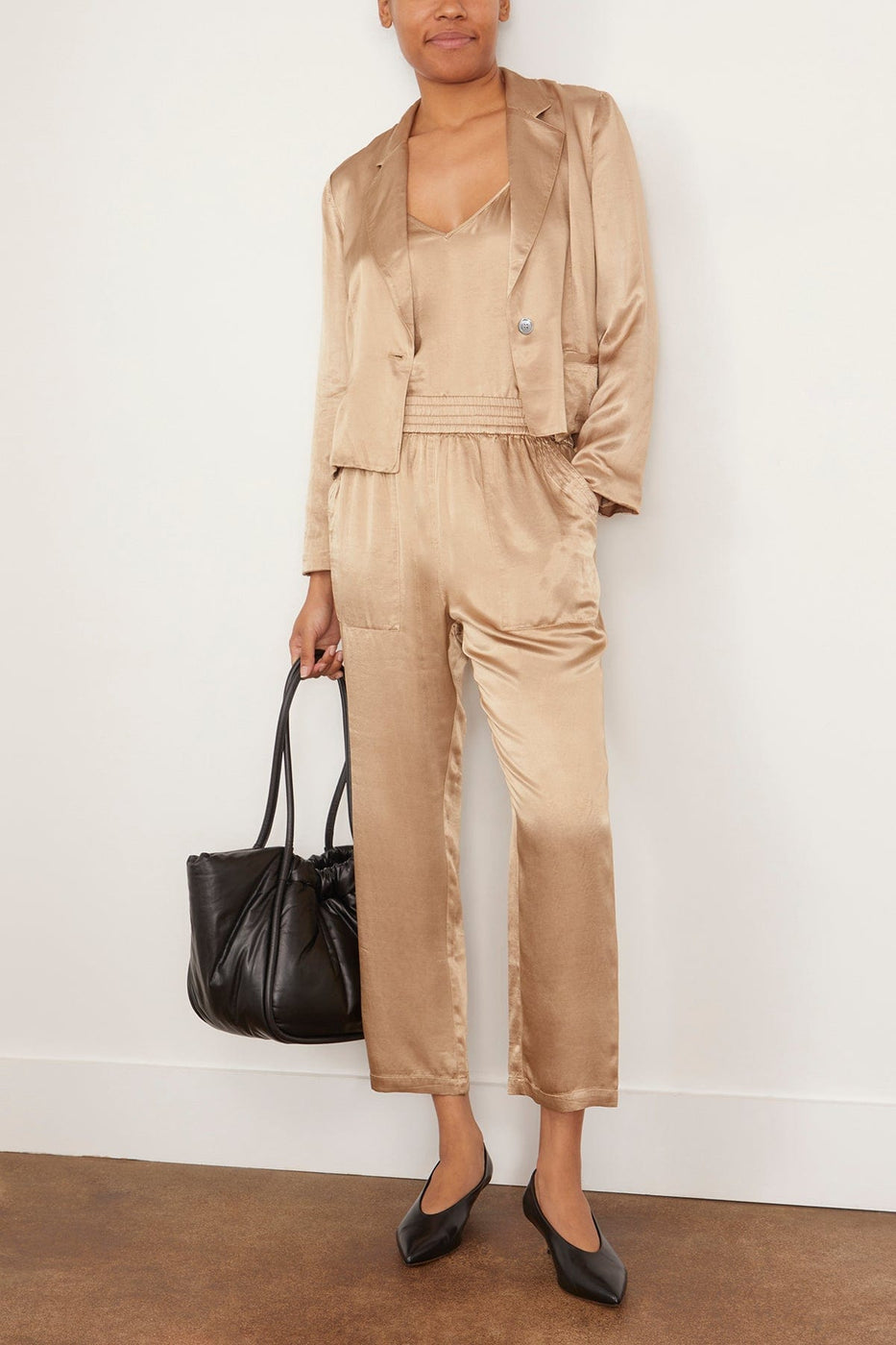 Raquel Allegra Pants Trapunto Pant in Sand