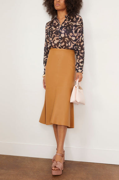 Forte Forte Skirts Nappa Leather Skirt in Caramel Forte Forte Nappa Leather Skirt in Caramel