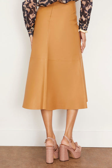 Forte Forte Skirts Nappa Leather Skirt in Caramel Forte Forte Nappa Leather Skirt in Caramel