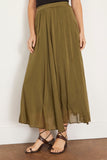 Forte Forte Skirts Essential Cotton Silk Voile Skirt in Olive Forte Forte Essential Cotton Silk Voile Skirt in Olive