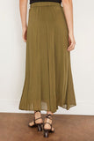 Forte Forte Skirts Essential Cotton Silk Voile Skirt in Olive Forte Forte Essential Cotton Silk Voile Skirt in Olive