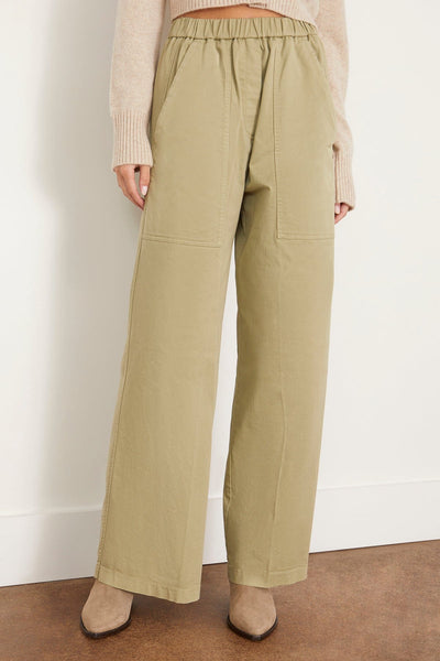 Forte Forte Pants Peached Cotton Twill Palazzo Cargo Pants in Olive Forte Forte Peached Cotton Twill Palazzo Cargo Pants in Olive