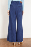 Forte Forte Pants Calvary Cotton Denim Palazzo Pants in Indaco Forte Forte Calvary Cotton Denim Palazzo Pants in Indaco