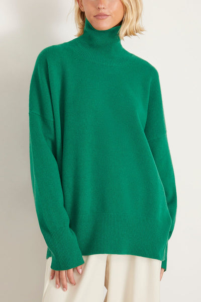 Rohe Unclassified Classic Turtleneck Jumper in Emerald