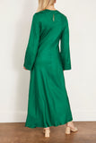 Rohe Cocktail Dresses Minimal Wide Sleeved Silk Dress in Emerald