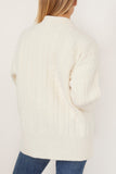 Rohe Sweaters Relaxed Fit Cable Jumper in Off White