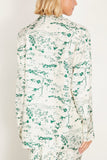 Rohe Tops Printed Silk Shirt in Countryside Emerald Print