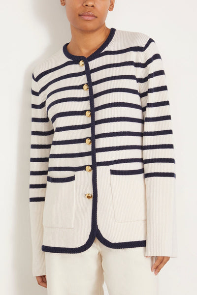 Rag And Bone Sweaters Nancy Long Stripe Cardigan in Ivory Rag & Bone Nancy Long Stripe Cardigan in Ivory