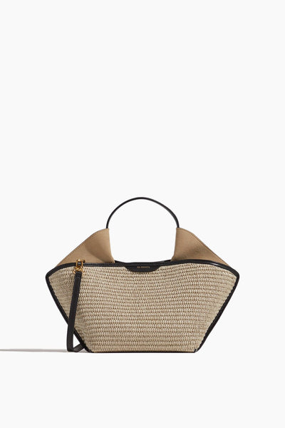 Ree Projects Top Handle Bags Ann Mini Tote in Raffia/Black Ree Projects Ann Mini Tote in Raffia/Black