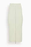 Rosetta Getty Skirts Zip-Up Maxi Skirt in Ivory