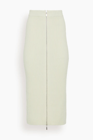 Rosetta Getty Skirts Zip-Up Maxi Skirt in Ivory