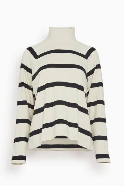 Brinkley Top in Cream/Black Wide Stripe