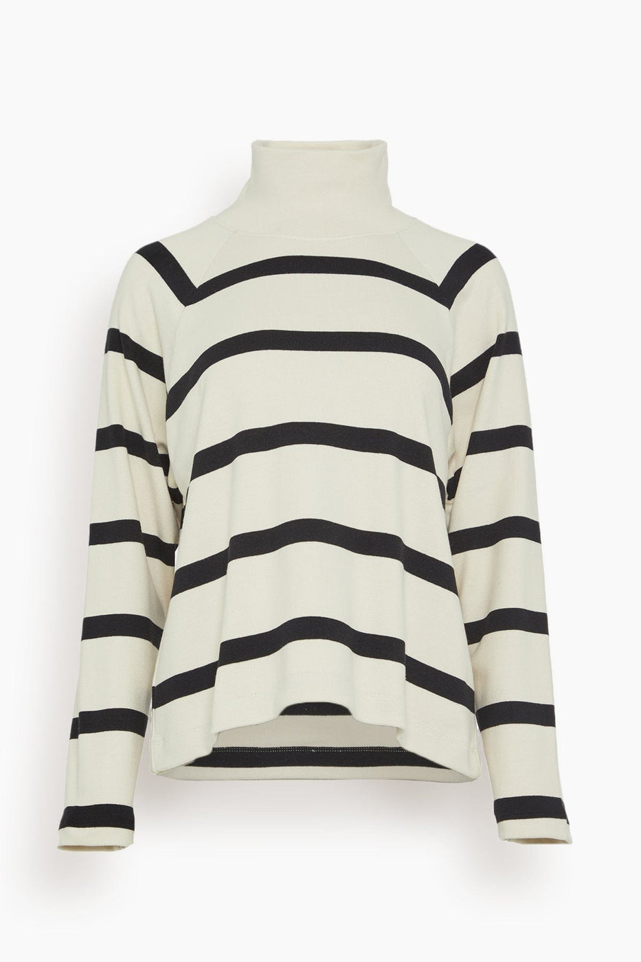 Tanya Taylor Tops Brinkley Top in Cream/Black Wide Stripe