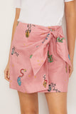 Alemais Skirts Timmy Embroidered Sarong Skirt in Pink Alemais Timmy Embroidered Sarong Skirt in Pink