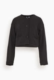 Sablyn Jackets Ciro B Cropped Sweatshirt Jacket in Black Sablyn Ciro B Cropped Sweatshirt Jacket in Black