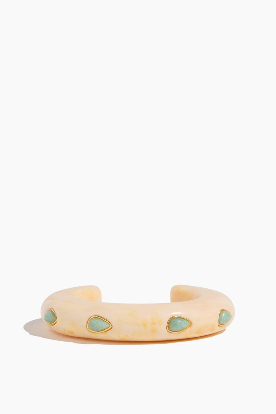 Lizzie Fortunato Bracelets Ridge Cuff in Alabaster and Amazonite Ivory Lizzie Fortunato Ridge Cuff in Alabaster and Amazonite Ivory