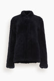 Toteme Jackets Cinched Shearling Jacket in Navy Toteme Cinched Shearling Jacket in Navy