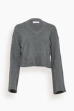 Sablyn Sweaters Solana V-Neck Sweater in Thunder