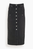 Etoile Isabel Marant Skirts Vandy Skirt in Faded Black Isabel Marant Etoile Vandy Skirt in Faded Black