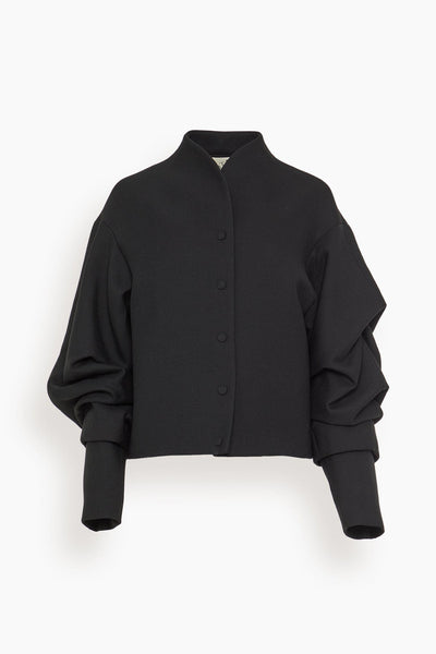 Bite Studios Jackets Wrinkled Sleeve Jacket in Black