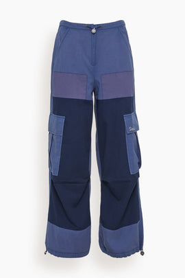 Demi French Workwear Cargo Pants in Blue