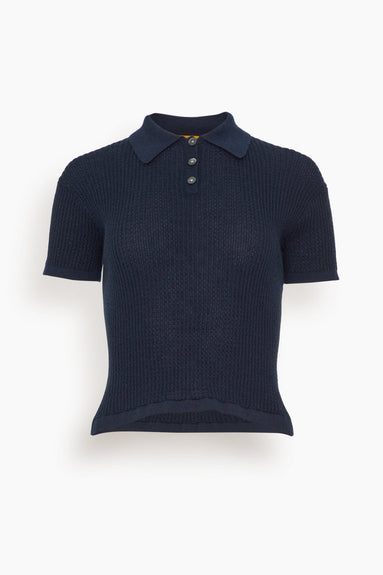 Guest In Residence Tops Shrunken Polo in Midnight Guest in Residence Shrunken Polo in Midnight