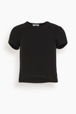 Sablyn Tops Yael Cropped Crewneck Baby Tee in Black Sablyn Yael Cropped Crewneck Baby Tee in Black