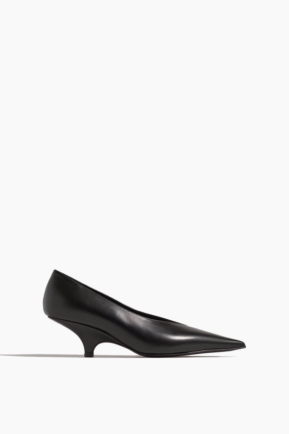 Toteme Pumps The Leather Wedge-Heel Pump in Black Toteme The Leather Wedge-Heel Pump in Black