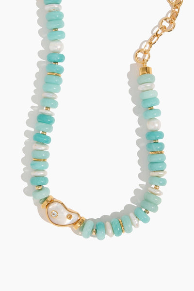 Goddess Collar in Aqua Pearl Lagoon