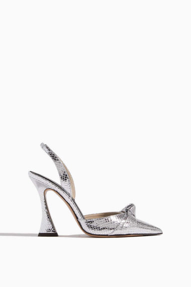 Alexandre Birman Strappy Heels Clarita Bell Slingback Sandal in Silver